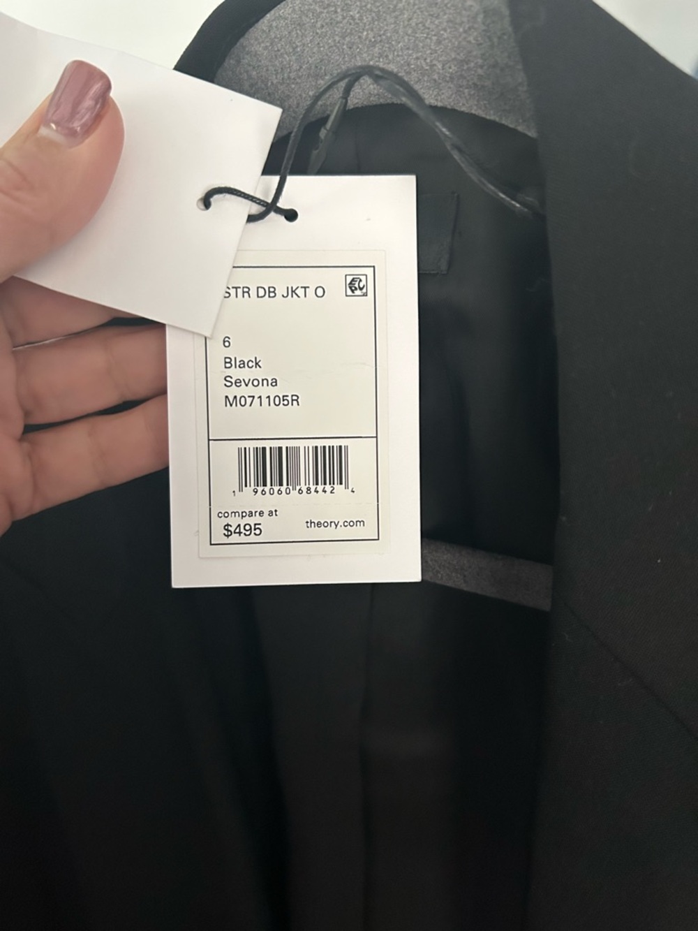 Theory Black Double-Breasted Blazer